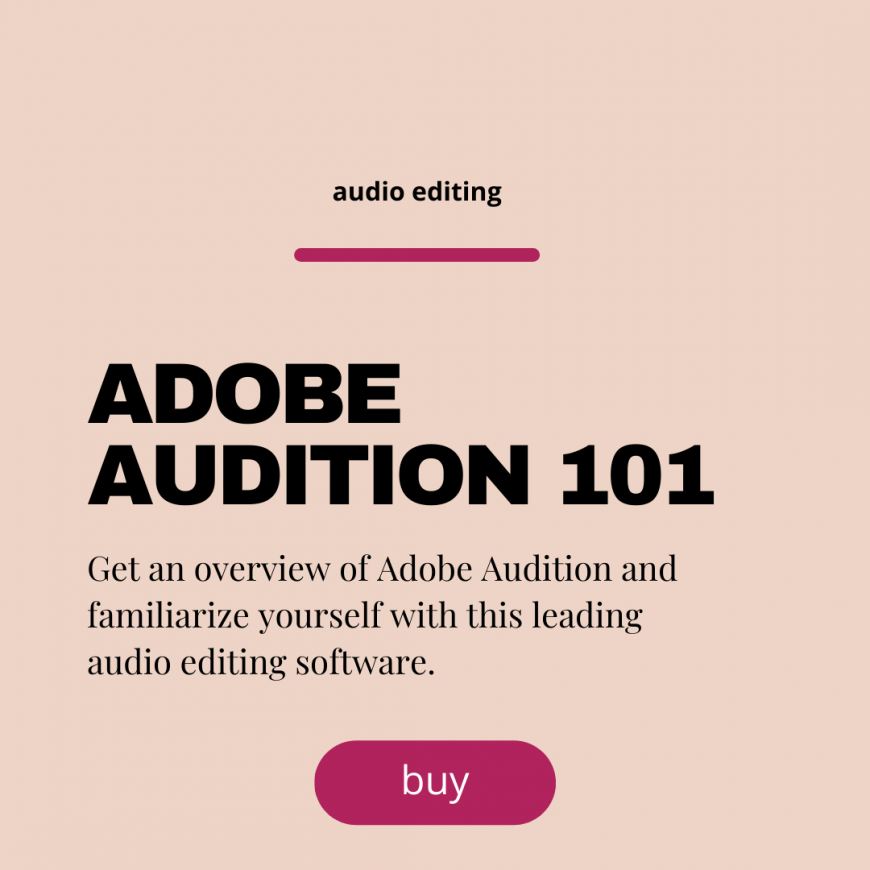 adobe audition 101 workshop replay
